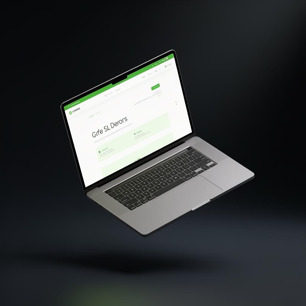 Sample WebCrafted website on laptop